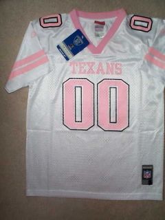 PINK Houston Texans #00 nfl REEBOK Jersey *GIRLS* TODDLER (2T)