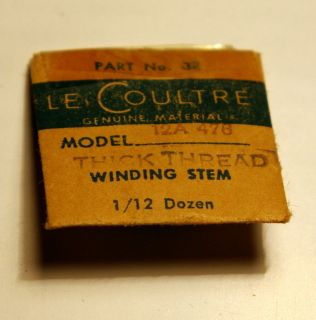 NOS STEM FOR JLC AND LECOULTRE cal.476 AND 481 (powermatic) PART NO 