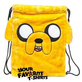 Adventure Time With Finn And Jake Face Furry Cinch Bag Backpack