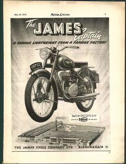 1953 AD The James Captain 197CC Motorcycle Berkeley Caravette Tear 