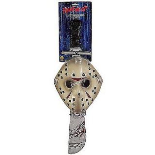 Jason Voorhees Friday the 13th Mask and Machete Costume Kit New