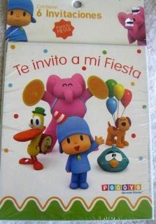 POCOYO Pato Party INVITATIONS Decoration Supplies x24 Birthday 