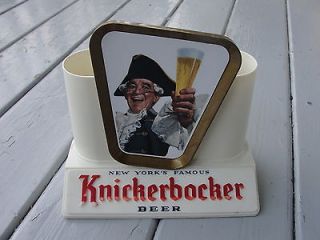 1951 Knickerbocker Beer Napkin Holder with Tray design front