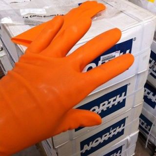   Safety Orange AK1815/O/7 Size 7 Acid Alkali Latex Cleanroom Gloves