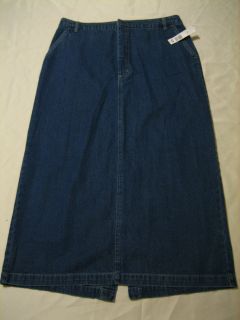 NWT Kim Rogers Long Denim Blue Skirt   Size 16