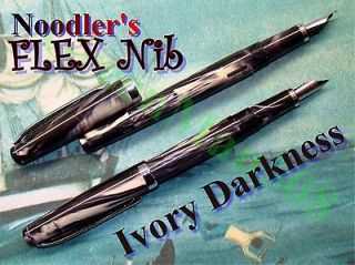 Noodler’s Fountain Pen – FLEX Nib – Ivory Darkness    Black 