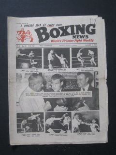 BOXING NEWS AUG 14 1964, HARRY GREB, JOHNNY WILSON,JEM MACE