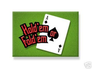 Hold Em Fold Em MAGNET Cards Game Poker play black jack