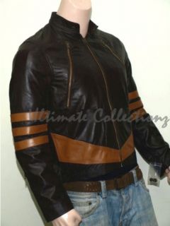 Men Wolverine Logans XO Replica Leather Jacket Biker Style BNWT