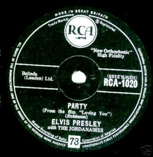 CLASSIC 1957 UK #2 ELVIS PRESLEY 78 PARTY / GOT LOT LIVIN TO DO 
