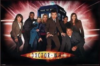Very Rare Dr. Who Cast Tenth Doctor David Tennant TARDIS Poster Out Of 