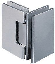 Brushed Nickel Vienna 092 Series 90 Degree Glass to Glass Hinge