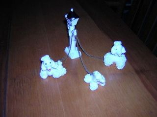Vintage Spaghetti Poodles with Lamp Post 4pc set