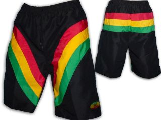Rasta Reggae SHORTS 3 stripes Bob Marley Free size UK