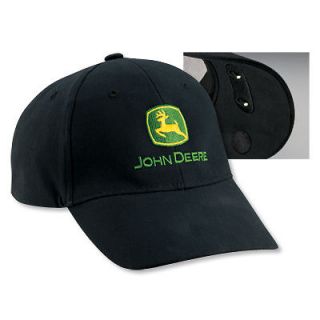 JOHN DEERE Black, structured cotton twill with 2 LEDs LIGHTS GREAT 
