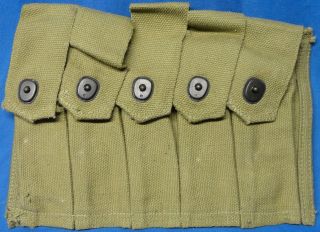WW2 U.S.Army Issue Thompson SMG 5 Cell 20 Round Magazine Pouch Un 