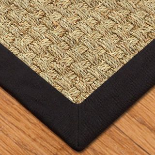 Lancaster 8x10 Black 100% All Natural Seagrass Area Rug Carpet NEW