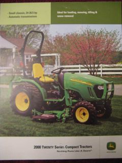 John Deere 2320 2520 Compact Tractor Brochure DKA2621