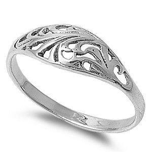   Silver Fashion Ring Unique Style Italian Design Band Solid 925 Italy