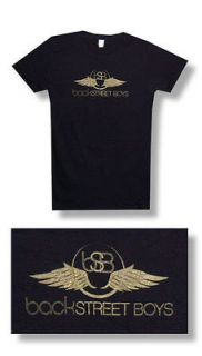 Backstreet Boys  NEW JUNIORS / BABY DOLL Gold Wings T Shirt FREE 