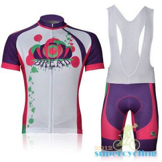   Bike Cycling Bicycle Comfortable Jersey+Padded Bib Shorts Pants S XL