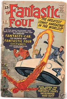 FANTASTIC FOUR #3 1ST FF CAR AND COSTUMES