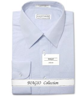 Biagio Mens COTTON POWDER BLUE Dress Shirt sz 19 34/35