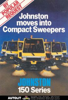 1981 Johnston 150 Compact Street Sweeper Truck Brochure