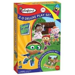 Super Why Colorforms 3D Playset with all 4 characters, new, sealed in 