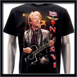 Sz L BON JOVI T shirt Vtg Retro Hard Rock Band Tour Men