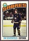 1976 77 O Pee Chee OPC Hockey Jim Schoenfeld #241 Buffalo Sabres NM/MT