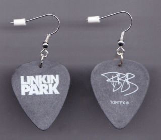 Linkin Park Brad Signature Guitar Pick Earrings 2007