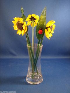 GLOBAL VILLAGE GLASS STUDIOS Glass Flowers 733 SUNFLOWERS