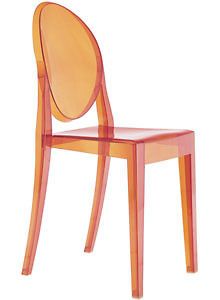 Kartell Victoria Ghost Dining Chair Orange by Philippe Starck RRP £ 