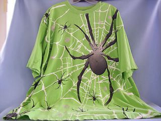Mens T Shirt LOT29 XXXL Spider Web Green Graphic Tee Black Grey 