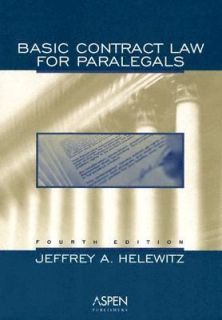 Basic Contract Law for Paralegals by Jef