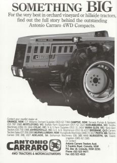 Vintage 1989 ANTONIO CARRARO TIGRONE 7700 TRACTOR Advertisement