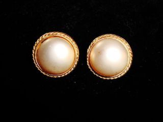 vintage nettie rosenstein pearl clip earrings 7 8 from canada