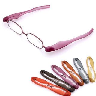 2012 New Folding Slim colorful mini Purple Reading Glasses +1 +1.5 +2 