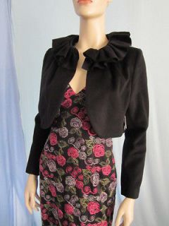 NEW MILLY Of New York Black Wool Cropped Jacket Dress Coat Sz 2 NWT $ 