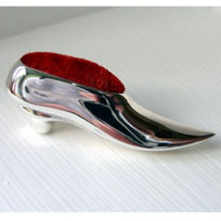 solid silver hallmarked pin cushion shaped as a shoe location united 