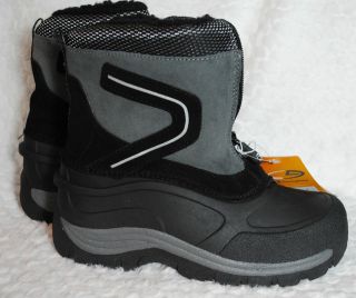 NWT CHAMPION BOYS NELLY SNOW WEATHER RESISTANT GREY BOOTS SIZES 12 