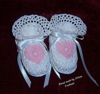 hand made crocheted baby booties heirlo om quality wow one