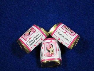 120 Baby Minnie Mouse Shower Annoucement Candy Wrapper Favors 
