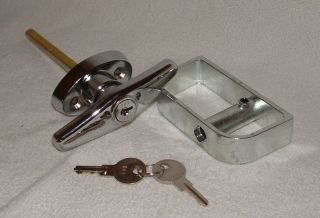Shed T Handle 5 1/2 Chrome, Sheds, Playhouses, Shed Door Hardware 