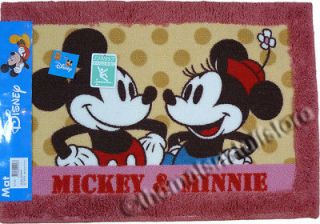   Minnie Mouse Bath Mat Floor Rugs 100% Polyester Rubber Anti Slip