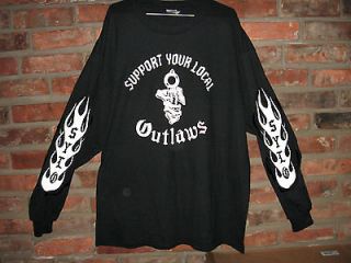 outlaws motorcycle club long sleeve support t shirt time