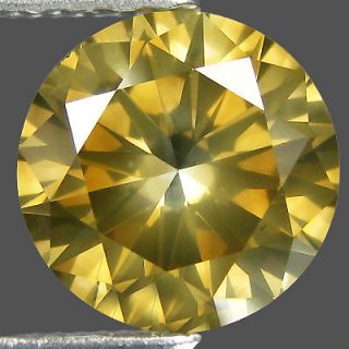   Sparkling Rarest 100%Natural Earth Mined Fancy Golden Yellow Diamond
