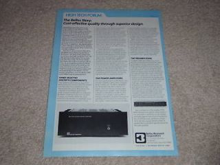 belles i amplifier ad article 1984 dmc dmm preamps expedited