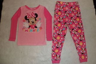 NEW Disney Minnie Mouse Pink Footie Sleeper Pajamas GIRLS SIZE 4T